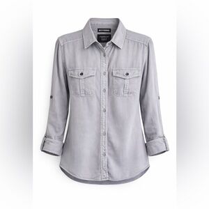 American Eagle Outfitters Chambray Button-Up Shirt Medium AE Utility